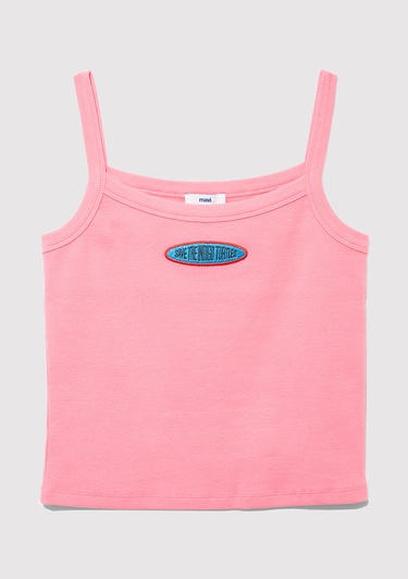  Mavi İndigo Turtles Baskılı Pembe Tişört Fitted / Vücuda Oturan Kesim 1613534-71028