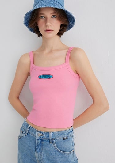  Mavi İndigo Turtles Baskılı Pembe Tişört Fitted / Vücuda Oturan Kesim 1613534-71028