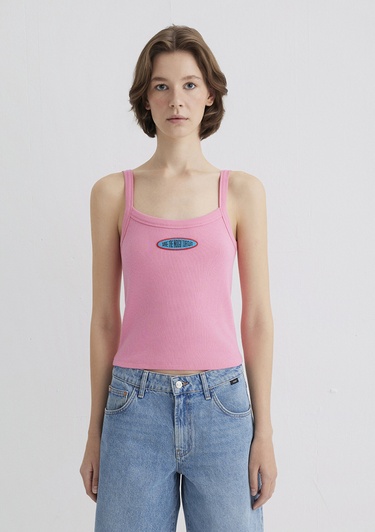  Mavi İndigo Turtles Baskılı Pembe Tişört Fitted / Vücuda Oturan Kesim 1613534-71028