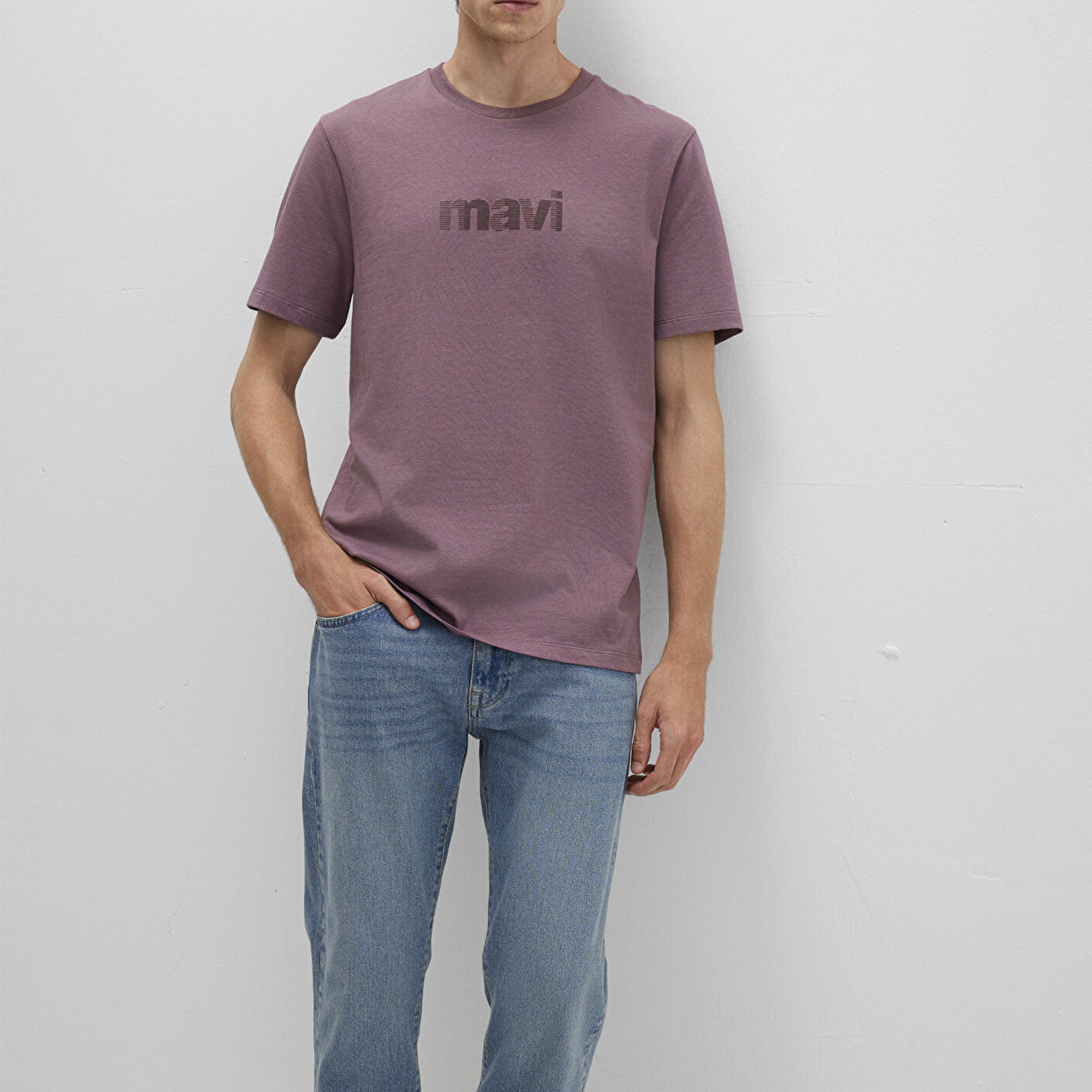 Mavi Mavi Logo Baskılı Mor Tişört Regular Fit / Normal Kesim 0612936-70648