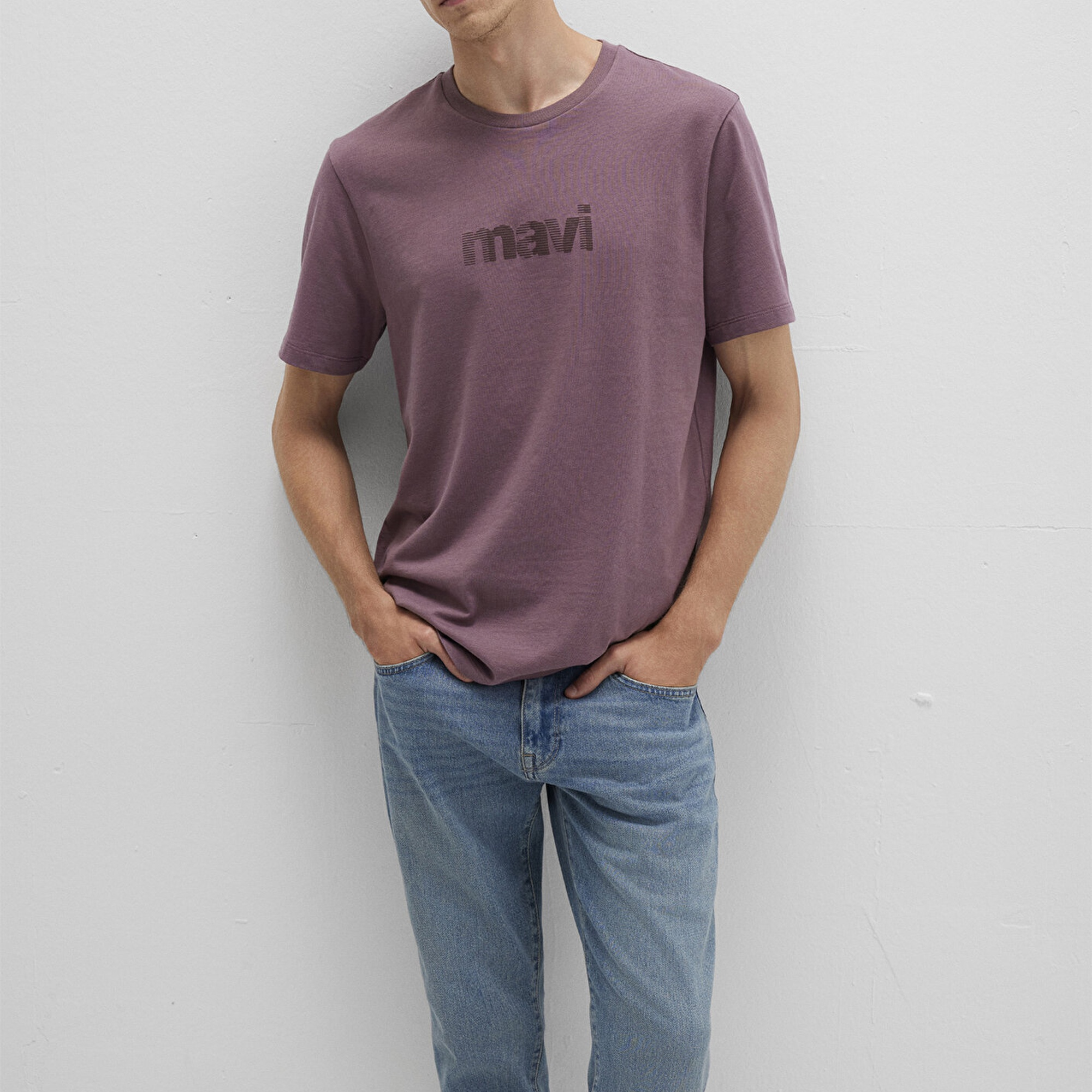 Mavi Mavi Logo Baskılı Mor Tişört Regular Fit / Normal Kesim 0612936-70648