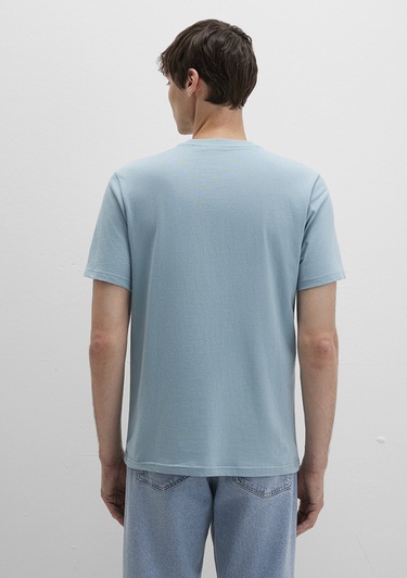  Mavi Mavi Logo Baskılı Mavi Tişört Regular Fit / Normal Kesim 0612896-70838