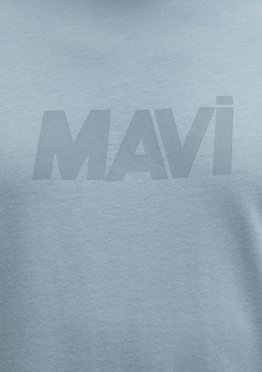  Mavi Mavi Logo Baskılı Mavi Tişört Regular Fit / Normal Kesim 0612896-70838