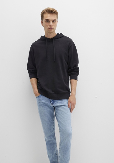  Mavi Kapüşonlu Siyah Sweatshirt 0S10417-900