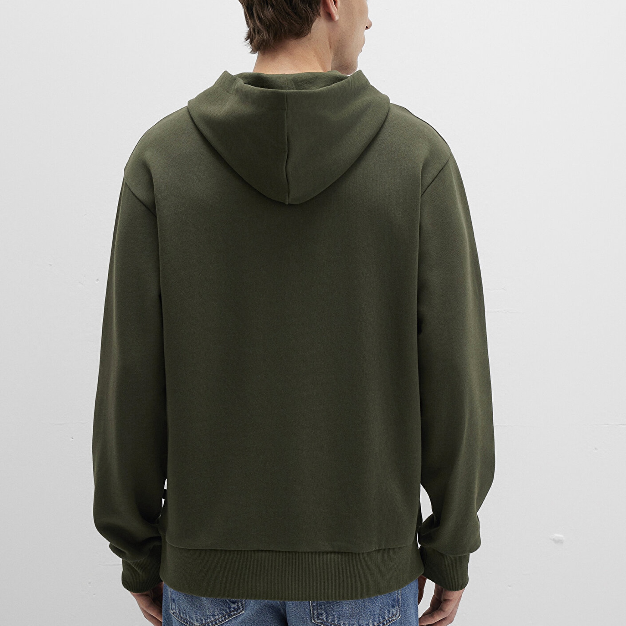 Mavi Kapüşonlu Haki Sweatshirt 0S10417-71545