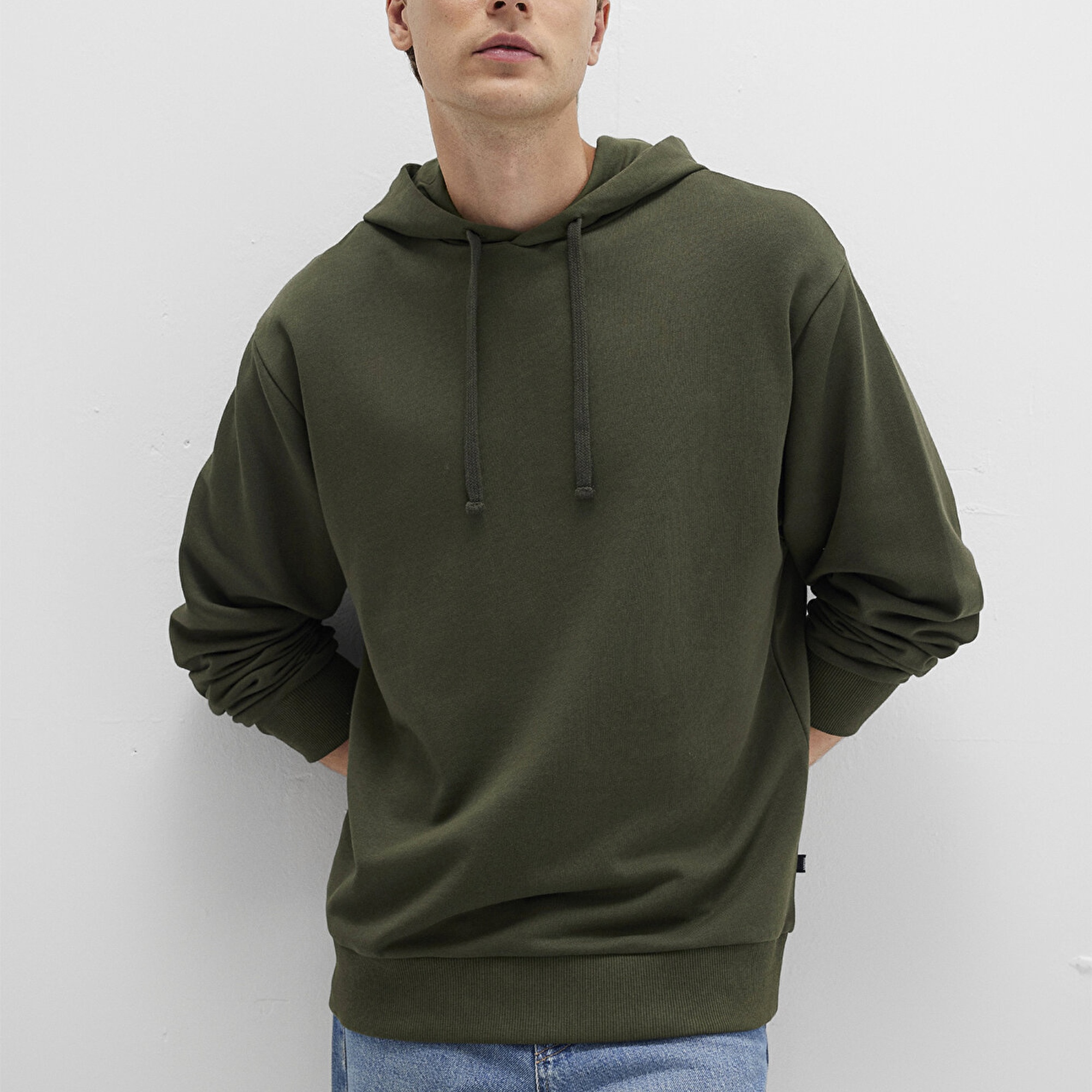 Mavi Kapüşonlu Haki Sweatshirt 0S10417-71545