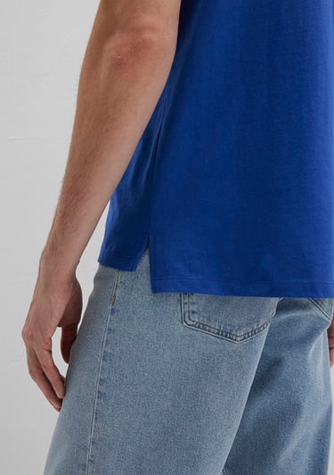  Mavi Cep Detaylı Mavi Tişört Loose Fit / Bol Rahat Kesim 066248-70907