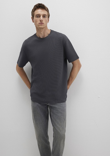  Mavi Antrasit Haki Basic Tişört Loose Fit / Bol Rahat Kesim 0612830-80106