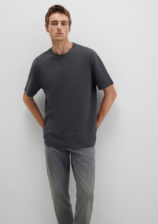  Mavi Antrasit Haki Basic Tişört Loose Fit / Bol Rahat Kesim 0612830-80106