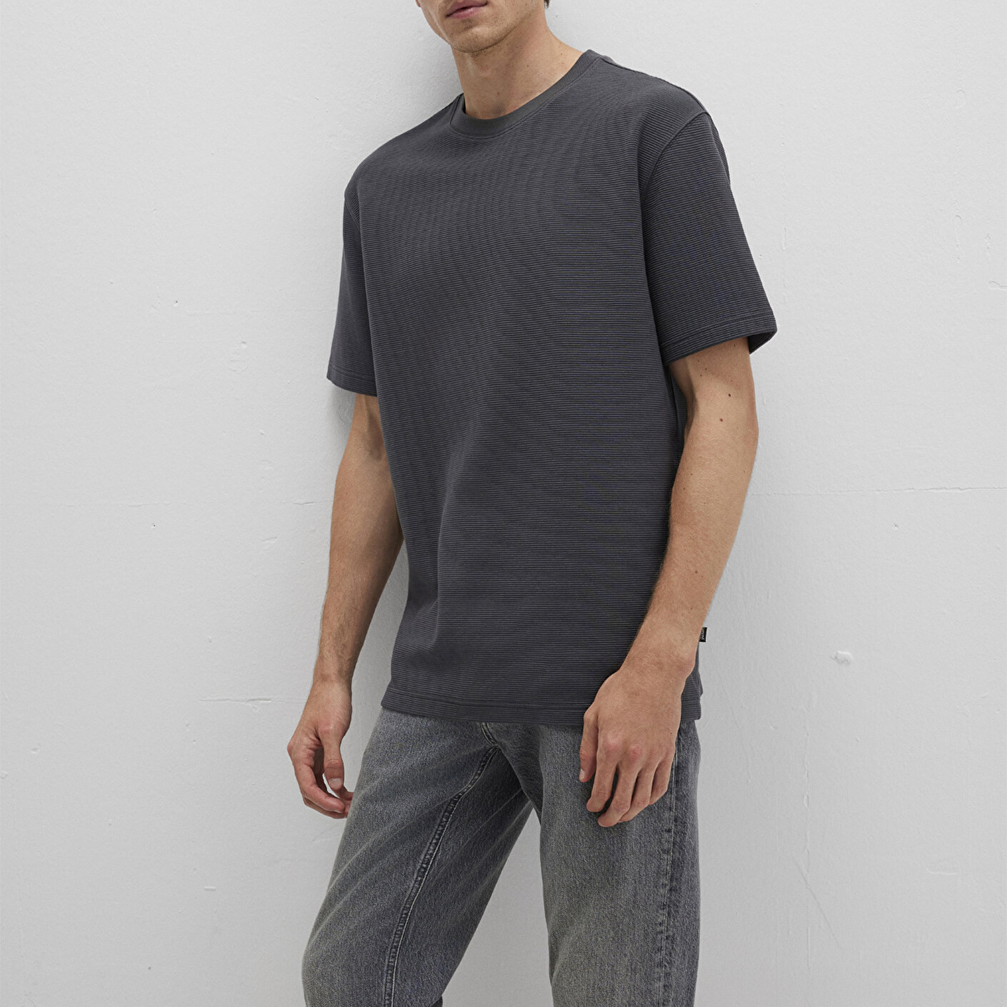 Mavi Antrasit Haki Basic Tişört Loose Fit / Bol Rahat Kesim 0612830-80106