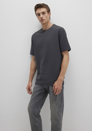  Mavi Antrasit Haki Basic Tişört Loose Fit / Bol Rahat Kesim 0612830-80106