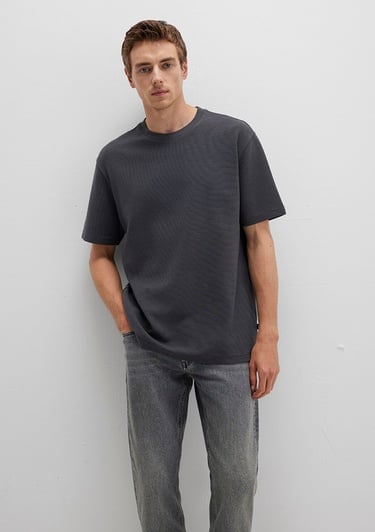  Mavi Antrasit Haki Basic Tişört Loose Fit / Bol Rahat Kesim 0612830-80106