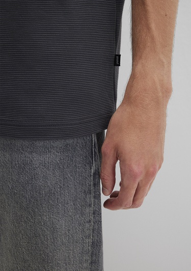  Mavi Antrasit Haki Basic Tişört Loose Fit / Bol Rahat Kesim 0612830-80106