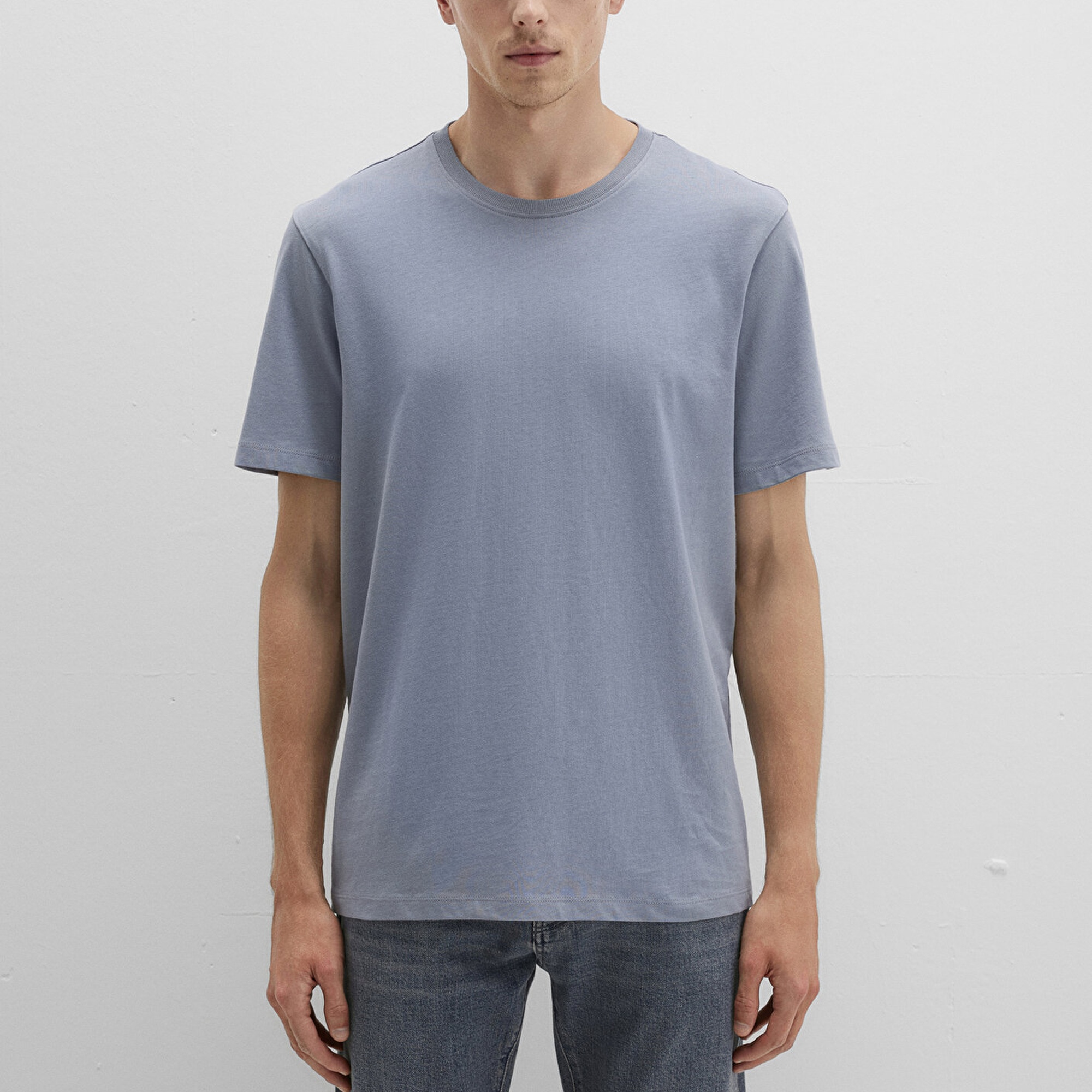 Mavi Bisiklet Yaka Mavi Basic Tişört Regular Fit / Normal Kesim 0612863-86584