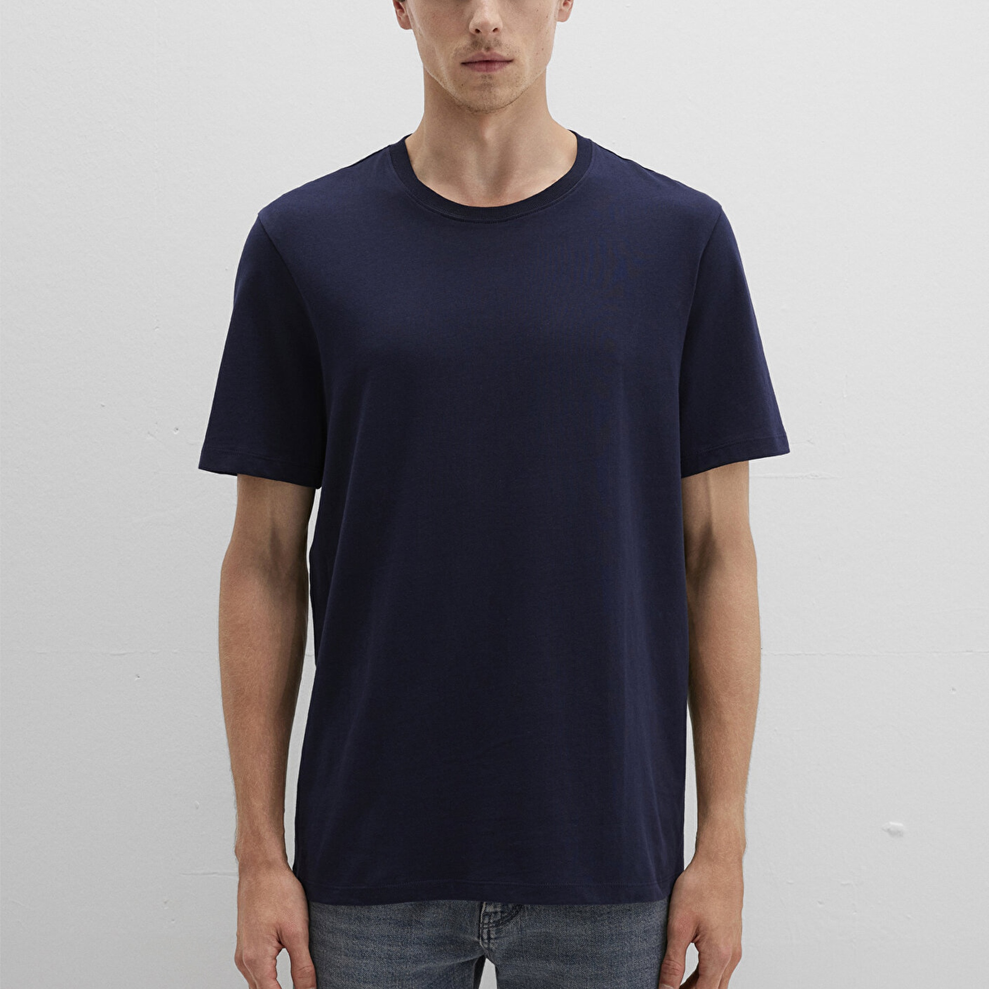 Mavi Bisiklet Yaka Lacivert Basic Tişört Regular Fit / Normal Kesim 0612863-86415