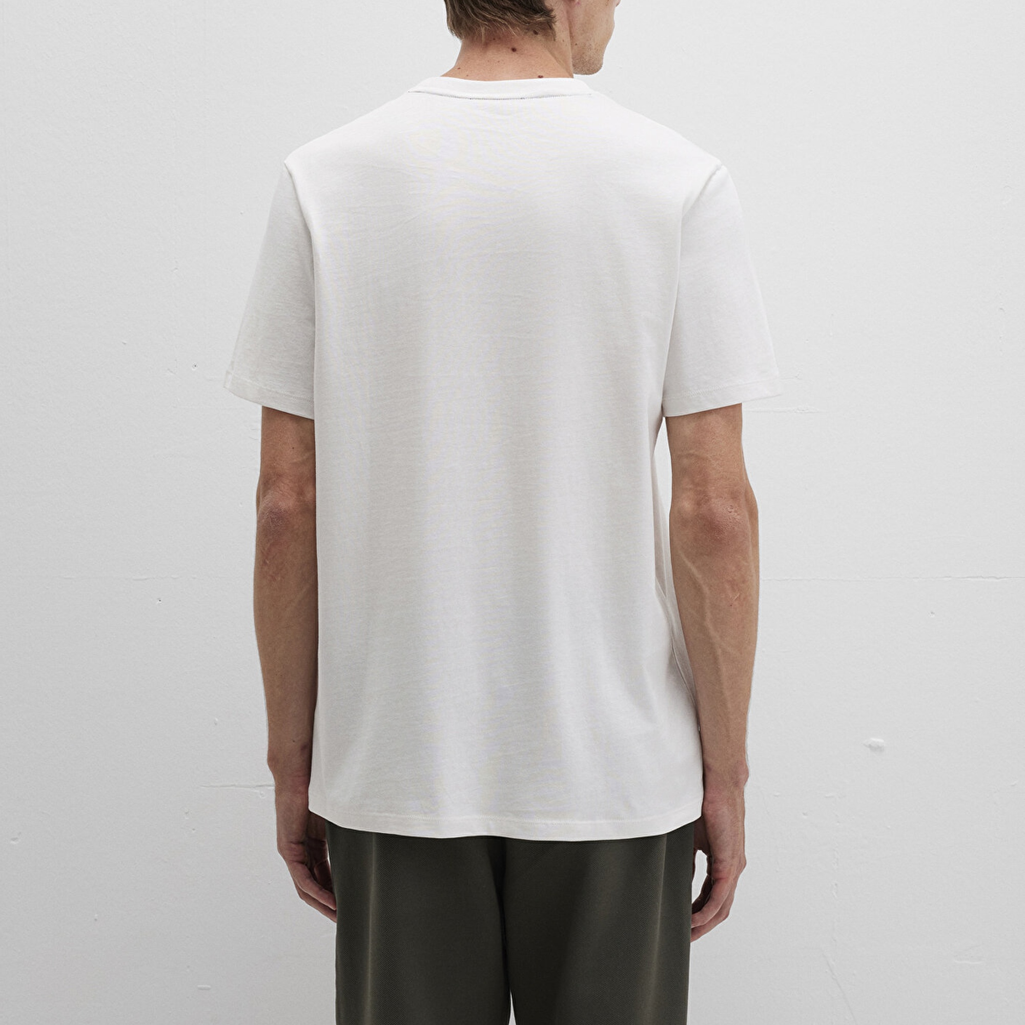 Mavi Bisiklet Yaka Beyaz Basic Tişört Regular Fit / Normal Kesim 0612863-70057