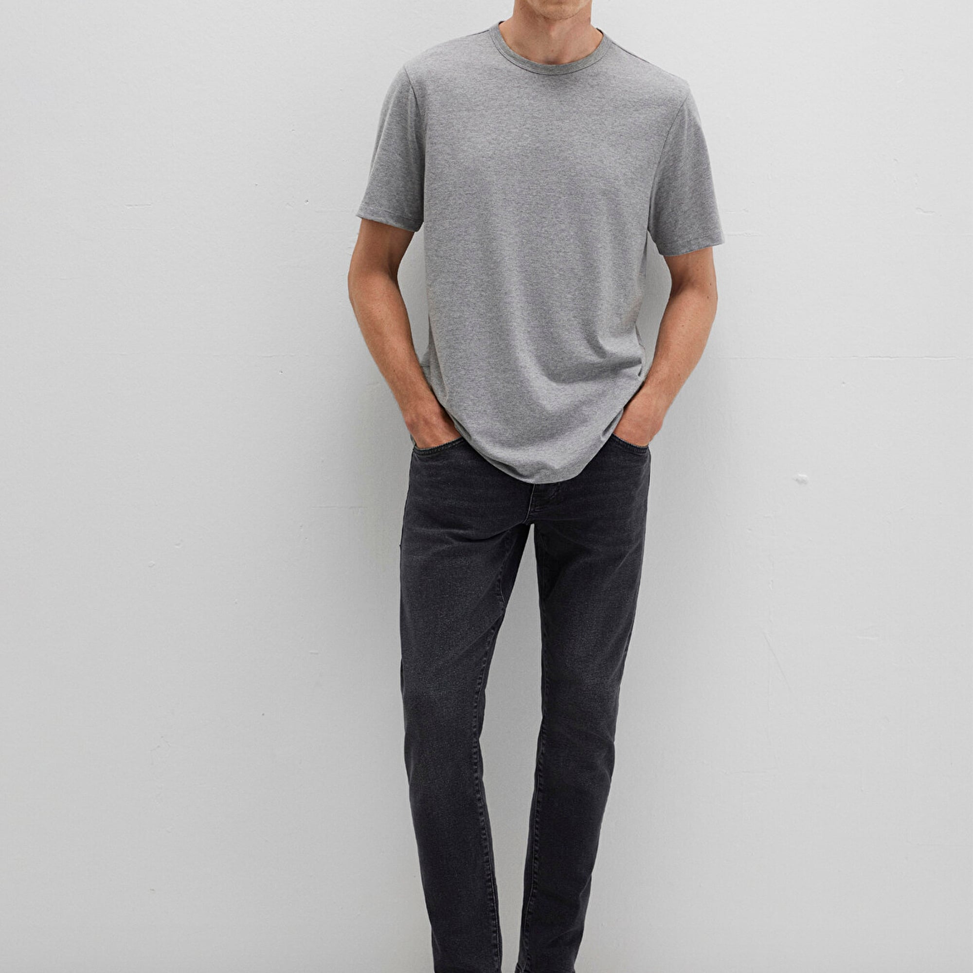 Mavi Gri Basic Tişört Regular Fit / Normal Kesim 0612854-80018