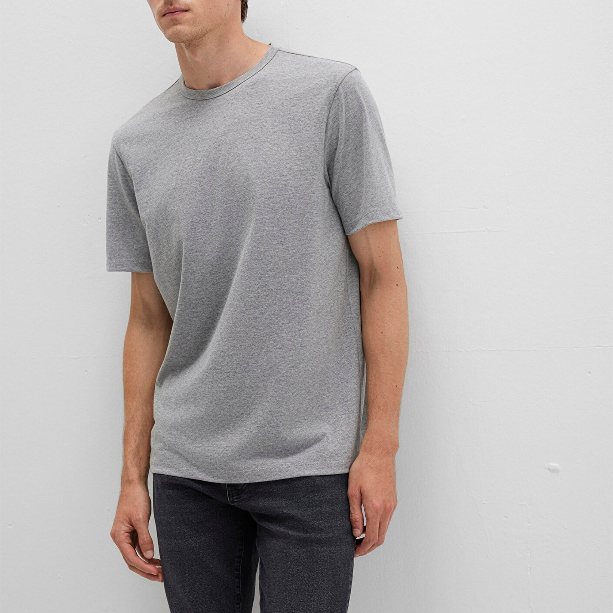 Mavi Gri Basic Tişört Regular Fit / Normal Kesim 0612854-80018