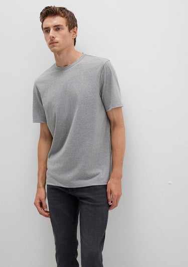  Mavi Gri Basic Tişört Regular Fit / Normal Kesim 0612854-80018