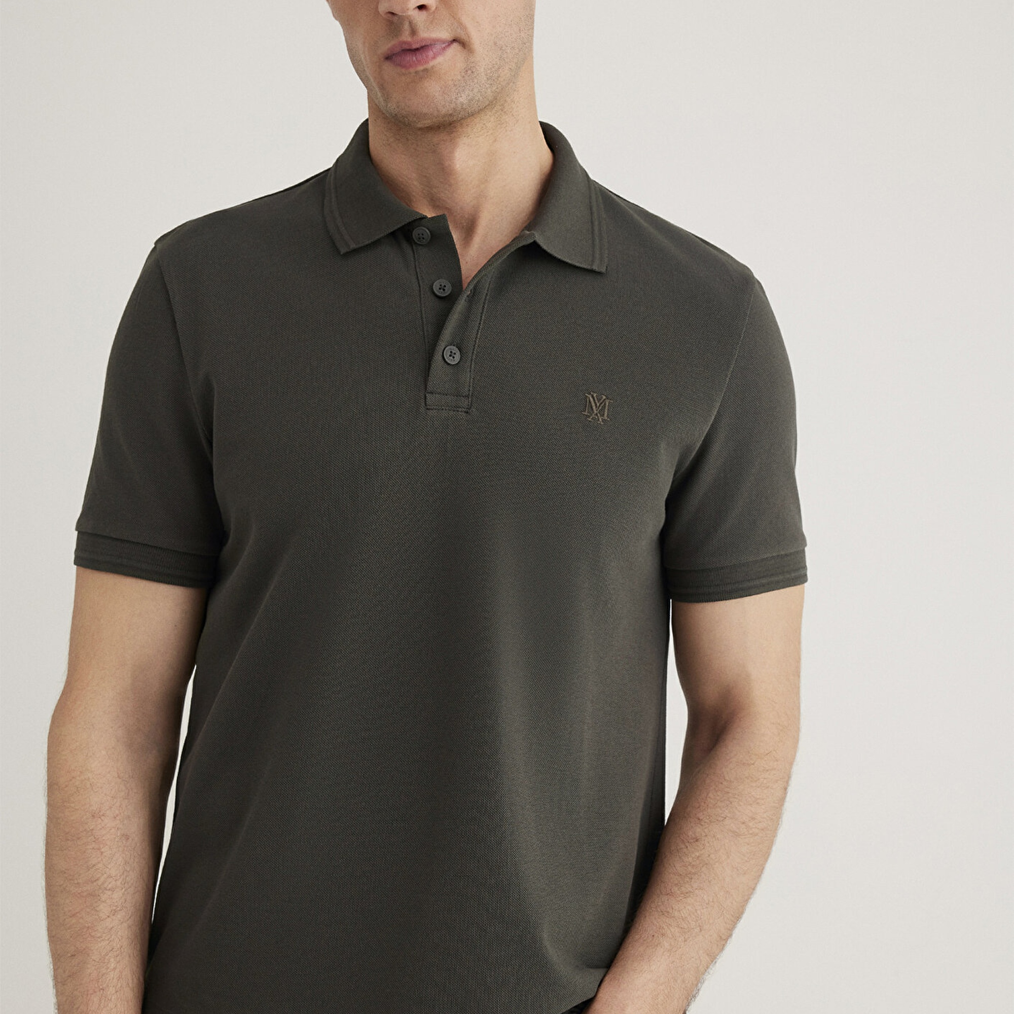 Mavi Yeşil Polo Tişört Slim Fit / Dar Kesim 064946-71587