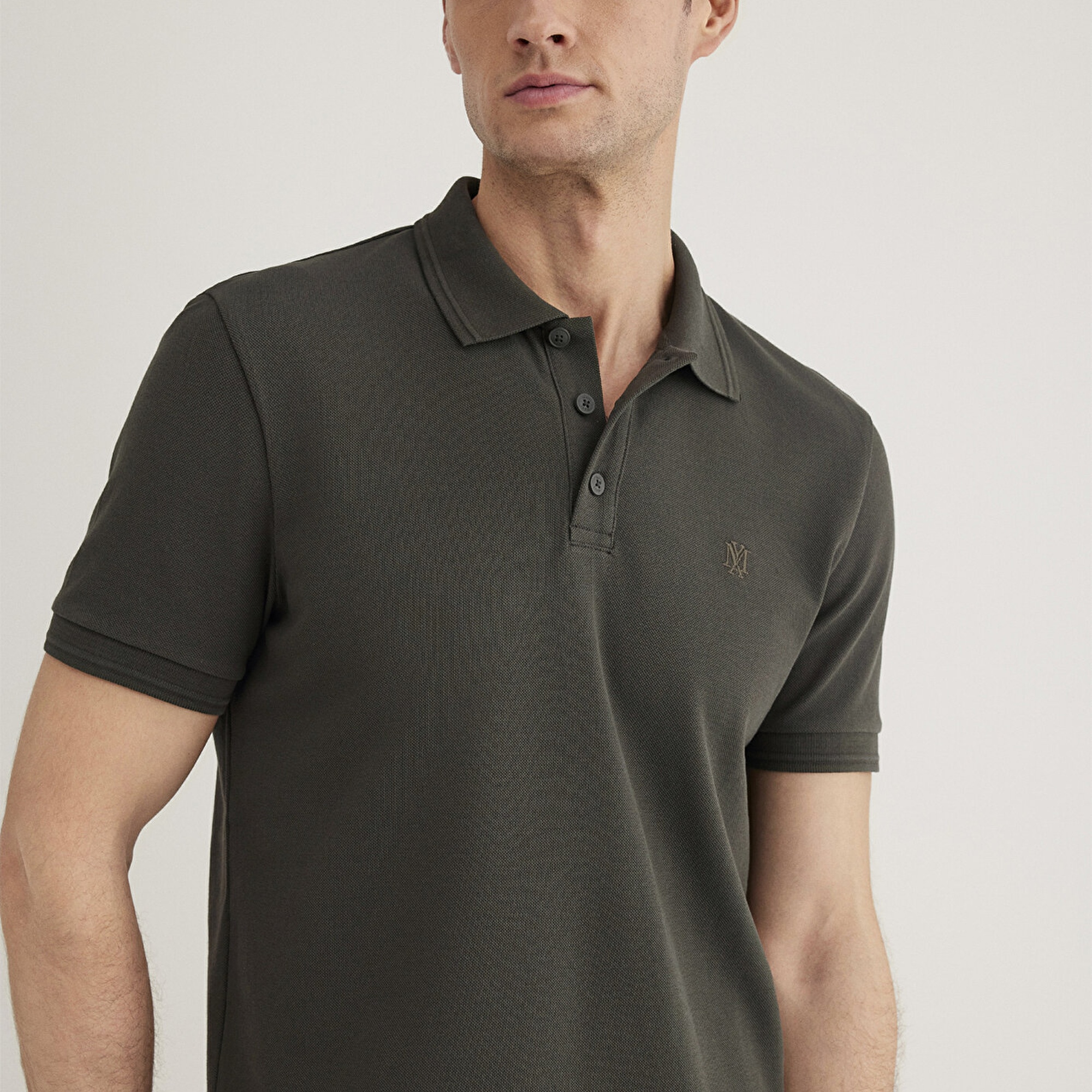 Mavi Yeşil Polo Tişört Slim Fit / Dar Kesim 064946-71587