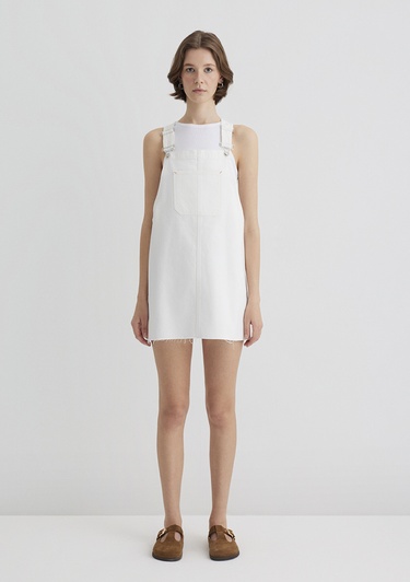  Mavi Iza Kırık Beyaz Jean Elbise 1310662-89835