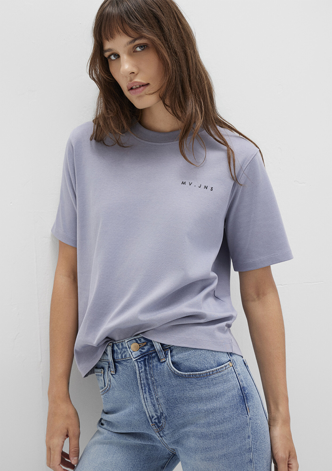  Mavi MV Baskılı Mor Tişört Regular Fit / Normal Kesim 1613148-81919