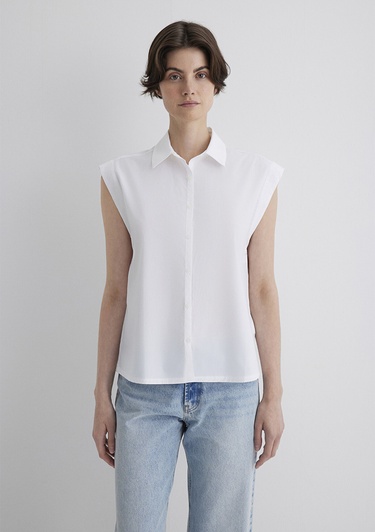  Mavi Beyaz Gömlek Loose Fit / Bol Rahat Kesim 1211092-620