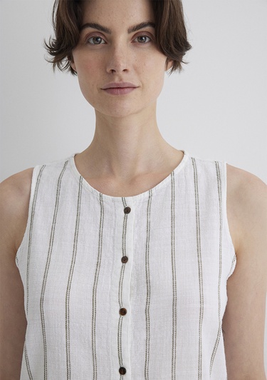  Mavi Kolsuz Çizgili Top 1211147-83978