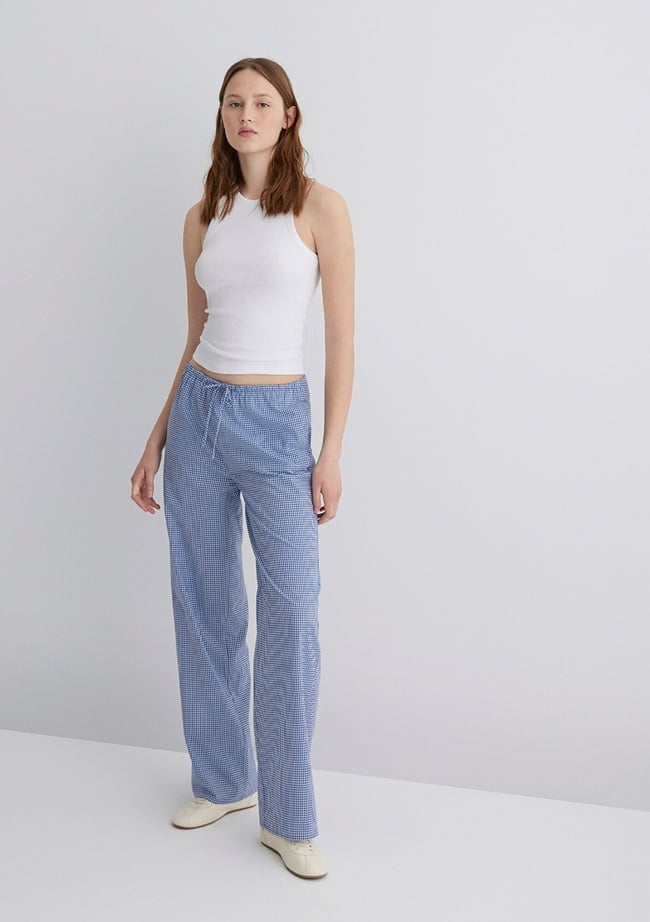  Mavi Çizgili Mavi Pantolon 1010999-89860