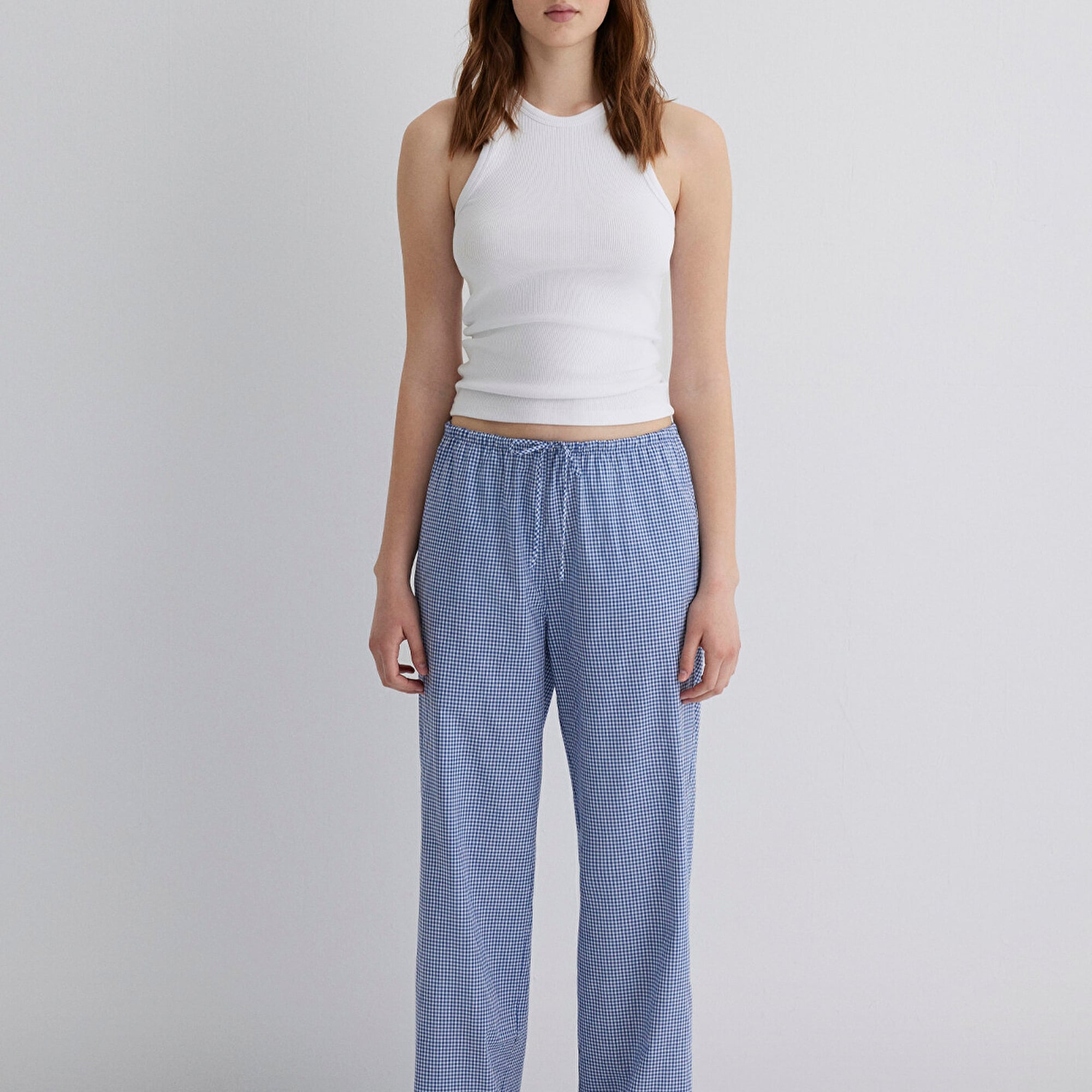 Mavi Çizgili Mavi Pantolon 1010999-89860