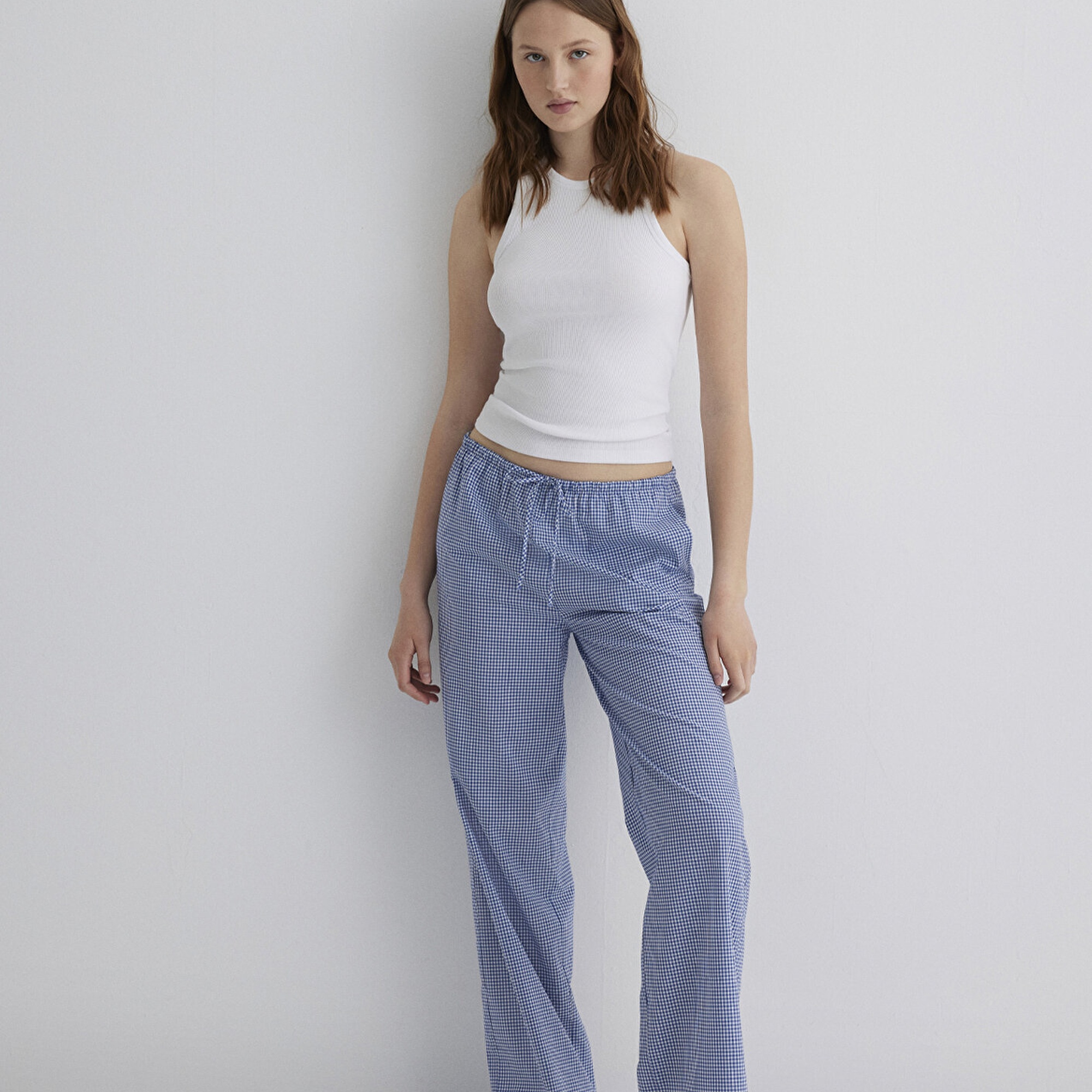 Mavi Çizgili Mavi Pantolon 1010999-89860