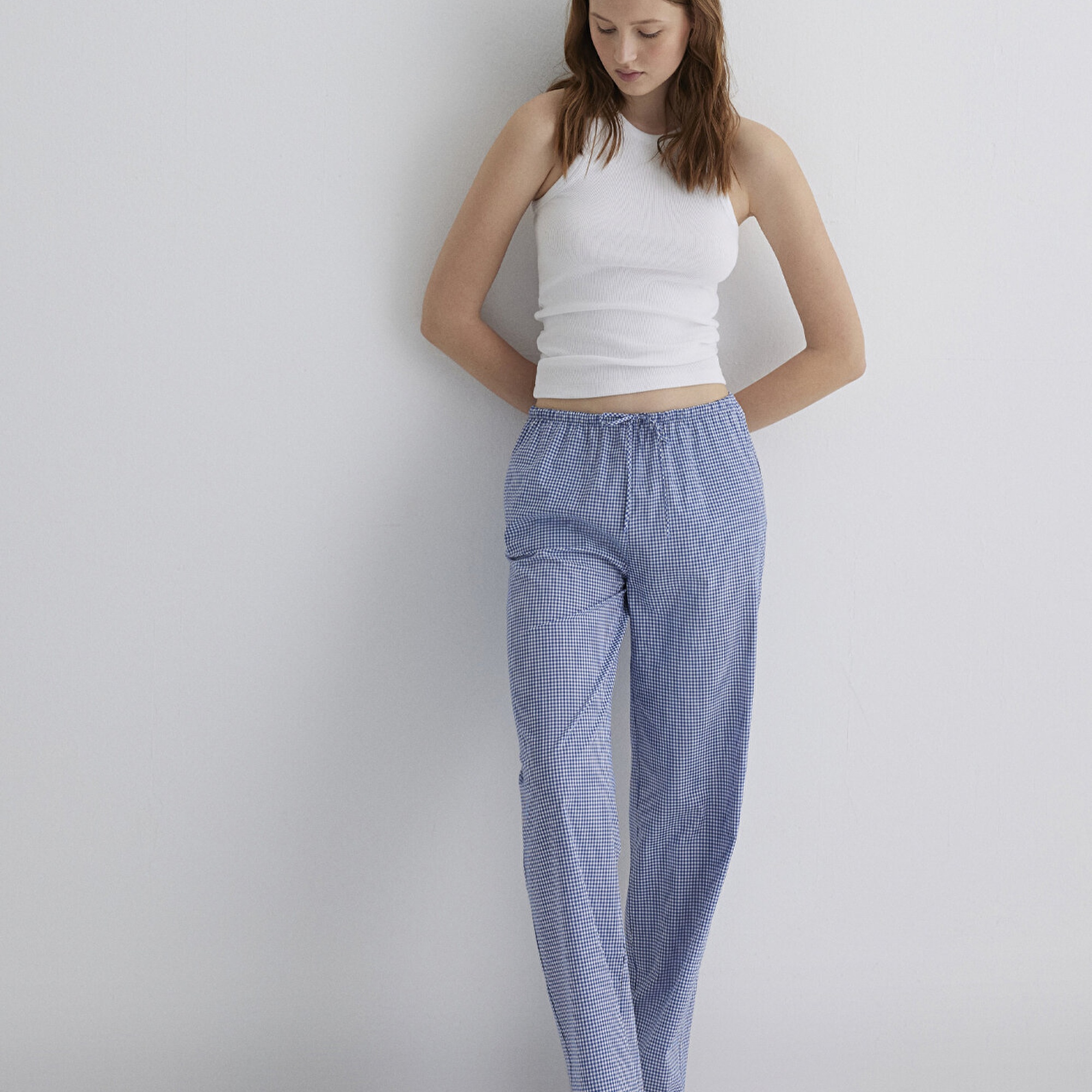 Mavi Çizgili Mavi Pantolon 1010999-89860