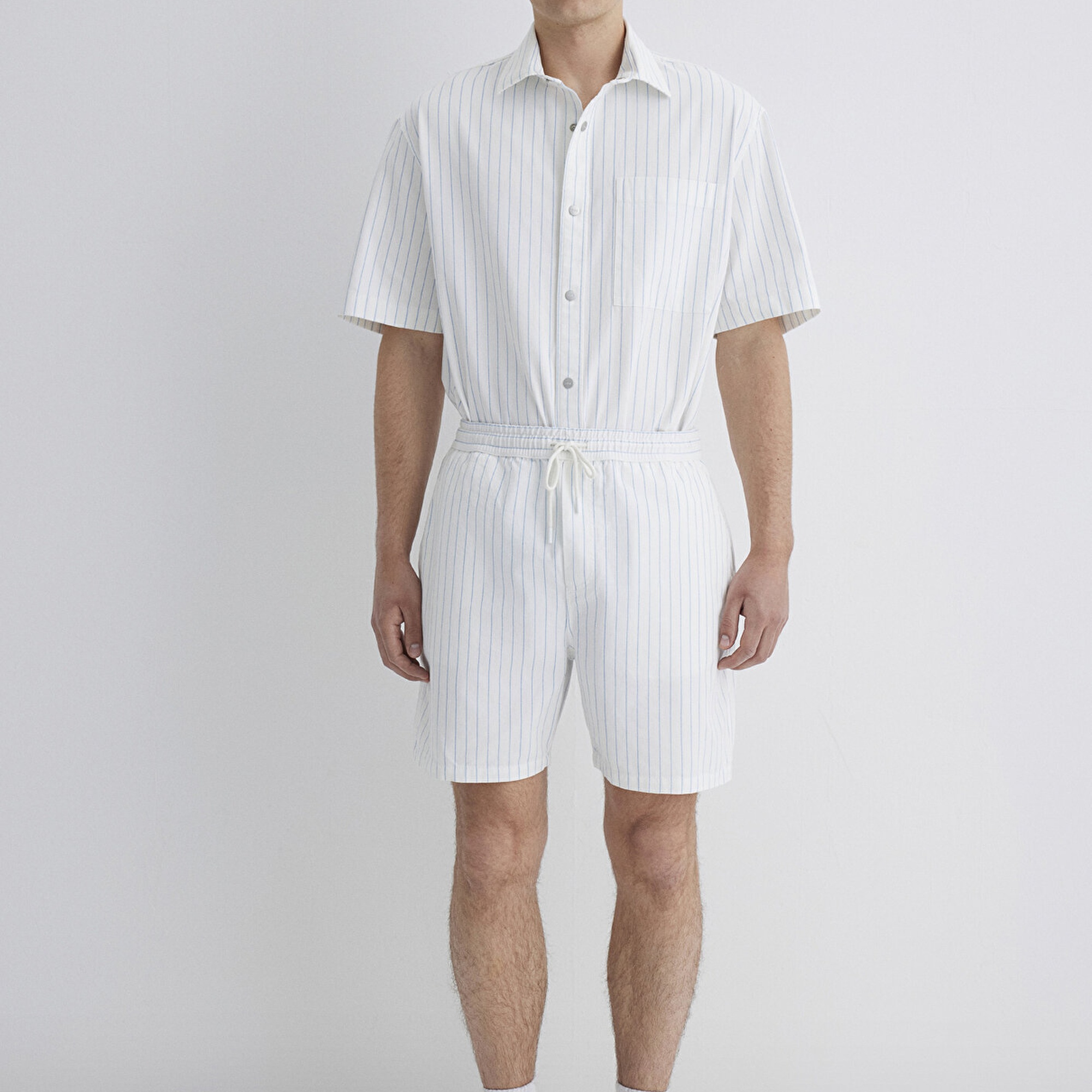 Mavi Çizgili Mavi Şort 0410261-85440