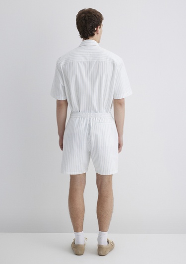  Mavi Çizgili Mavi Şort 0410261-85440