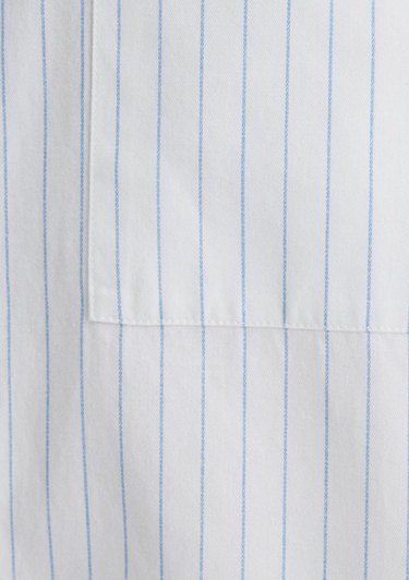  Mavi Çizgili Mavi Gömlek Oversize / Geniş Kesim 0211485-85440