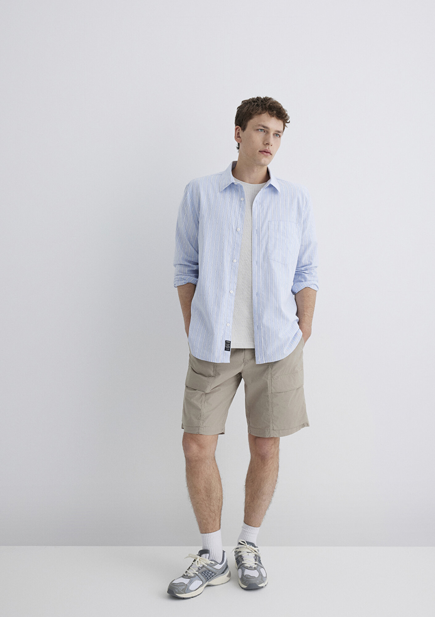  Mavi Bej Kargo Şort 0410269-80697