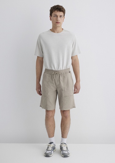  Mavi Bej Kargo Şort 0410269-80697