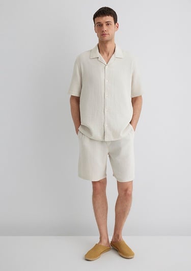  Mavi Bej Gömlek Regular Fit / Normal Kesim 0211532-70134