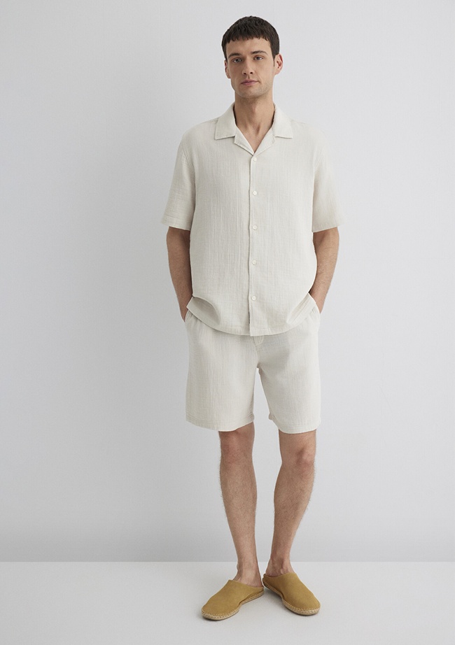  Mavi Bej Gömlek Regular Fit / Normal Kesim 0211532-70134