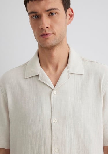  Mavi Bej Gömlek Regular Fit / Normal Kesim 0211532-70134