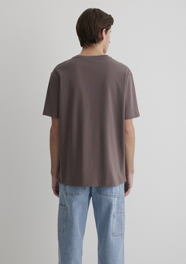  Mavi Tazmanya Canavarı Baskılı Kahverengi Tişört Loose Fit / Bol Rahat Kesim 0612657-70423