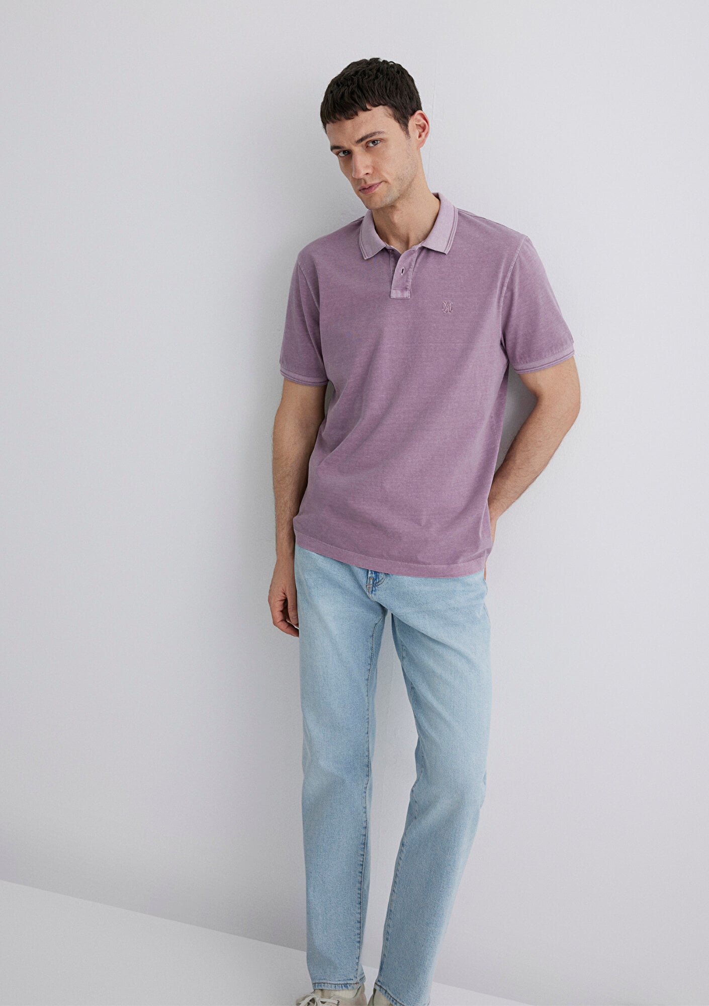  Mavi Pembe Polo Tişört Regular Fit / Normal Kesim 0612621-89596