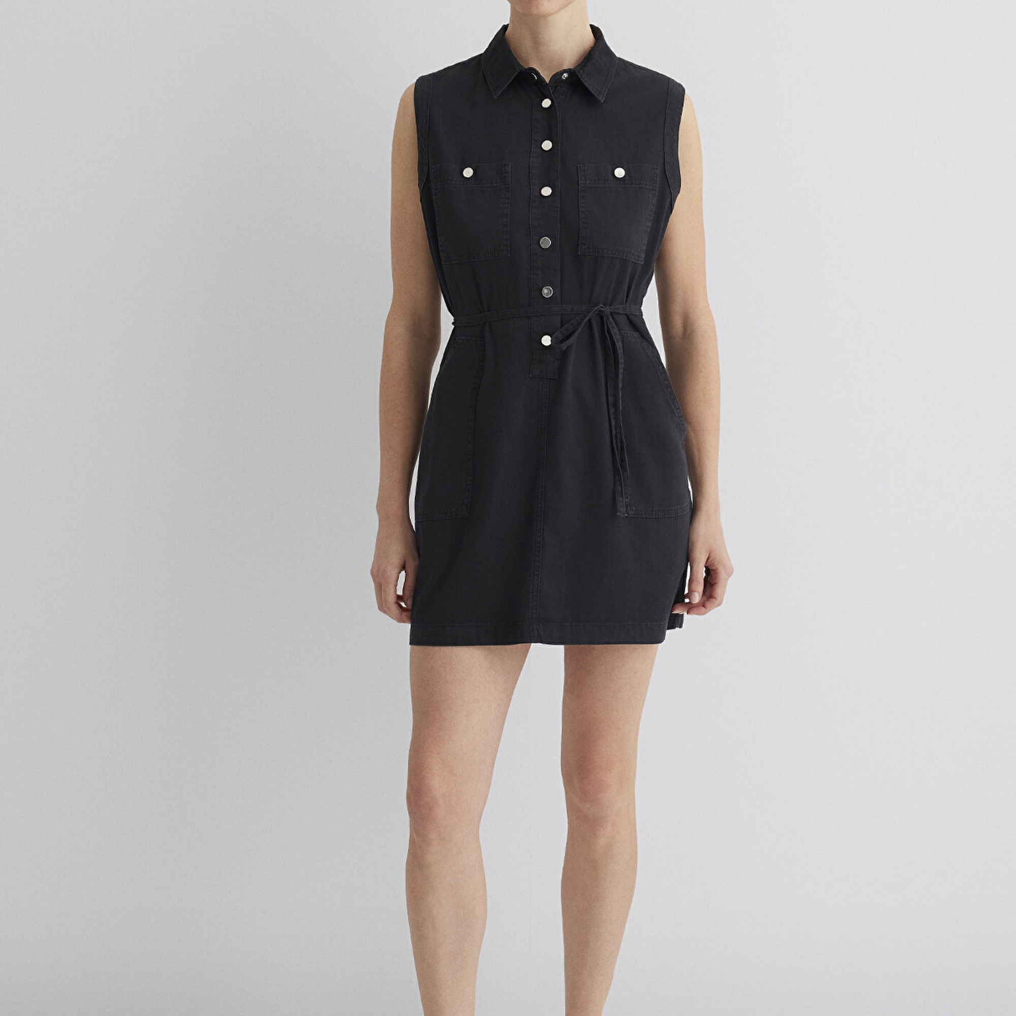 Mavi Simla Gold Klasik Puslu Siyah Jean Elbise 1310659-89758