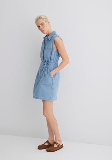  Mavi Simla Gold Klasik Açık Mavi Jean Elbise 1310659-89757