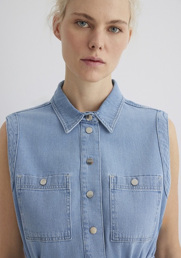  Mavi Simla Gold Klasik Açık Mavi Jean Elbise 1310659-89757