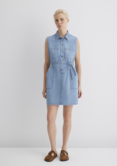  Mavi Simla Gold Klasik Açık Mavi Jean Elbise 1310659-89757