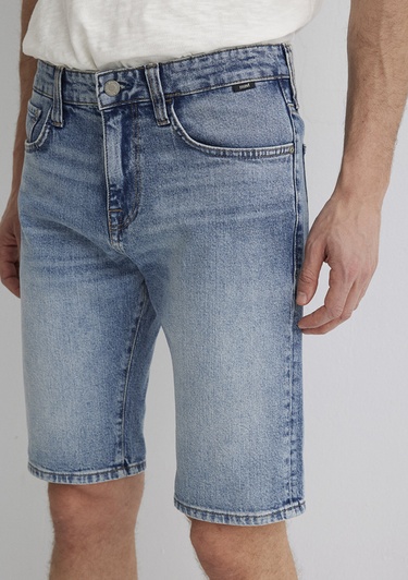  Mavi Tim Street Gölgeli Indigo Mavisi Jean Şort 0428489643