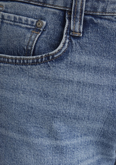  Mavi Tim Street Gölgeli Indigo Mavisi Jean Şort 0428489643