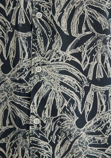  Mavi Baskılı Gri Gömlek Regular Fit / Normal Kesim 0211489-89886